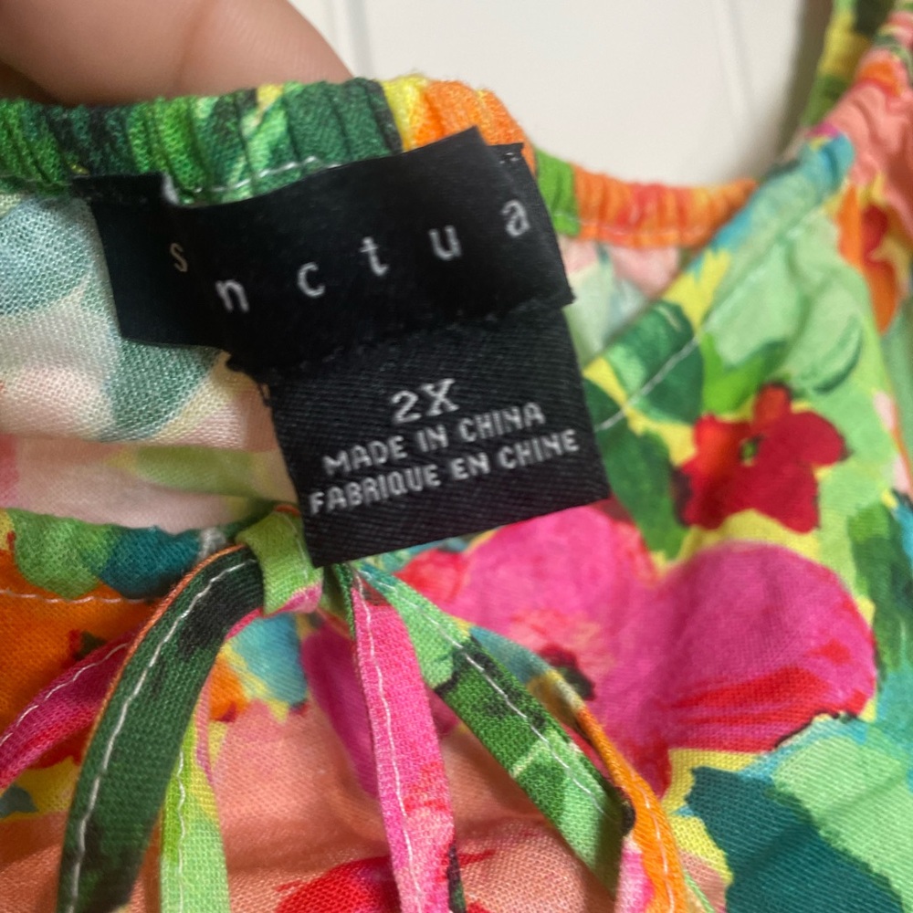 Sanctuary Square Neck Tropical Print Top - Picture 8 of 9